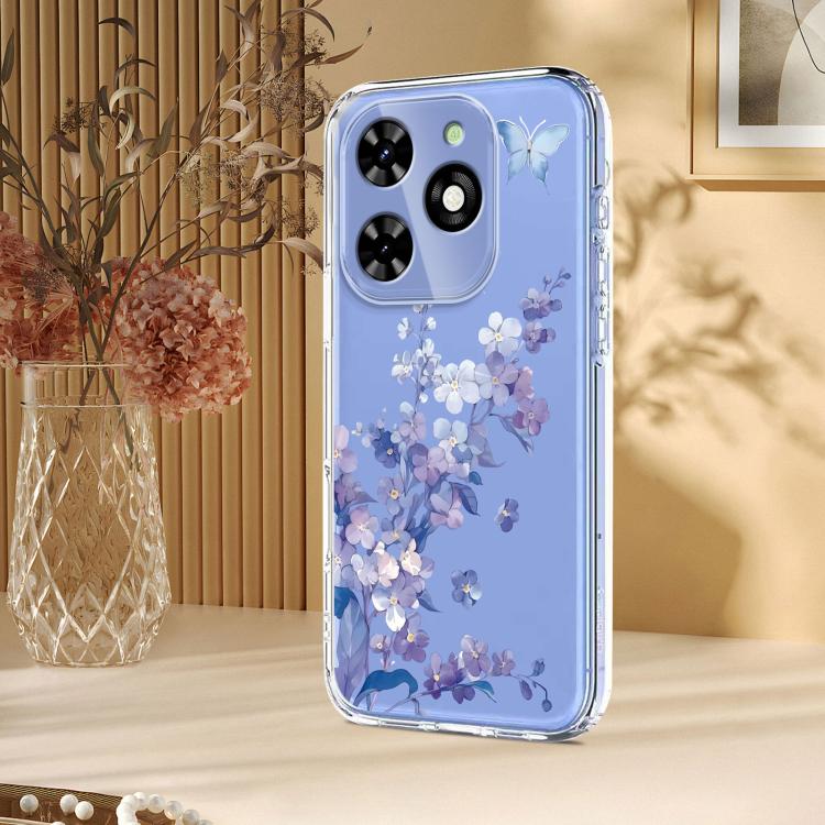 Flower Pattern Painted TPU Phone Case, For Tecno Spark Go 2024 / Pop 8 / Spark 20, For Tecno Spark 40C, For Tecno Pova 7 Pro 5G, For Tecno Pova 7 5G, For Tecno Spark 40 4G, For Tecno Pova 7 Ultra 5G, For Tecno Pova 7 4G, For Tecno Camon 40 Pro 4G / 5G ...