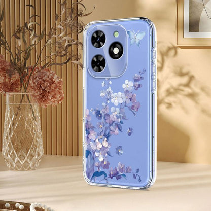 Flower Pattern Painted TPU Phone Case, For Tecno Spark Go 2024 / Pop 8 / Spark 20, For Tecno Spark 40C, For Tecno Pova 7 Pro 5G, For Tecno Pova 7 5G, For Tecno Spark 40 4G, For Tecno Pova 7 Ultra 5G, For Tecno Pova 7 4G, For Tecno Camon 40 Pro 4G / 5G ...