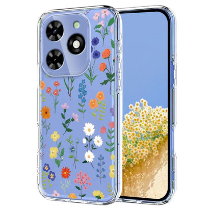 Flower Pattern Painted TPU Phone Case, For Tecno Spark Go 2024 / Pop 8 / Spark 20, For Tecno Spark 40C, For Tecno Pova 7 Pro 5G, For Tecno Pova 7 5G, For Tecno Spark 40 4G, For Tecno Pova 7 Ultra 5G, For Tecno Pova 7 4G, For Tecno Camon 40 Pro 4G / 5G ...