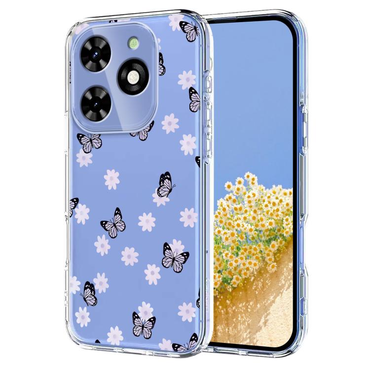 Flower Pattern Painted TPU Phone Case, For Tecno Spark Go 2024 / Pop 8 / Spark 20, For Tecno Spark 40C, For Tecno Pova 7 Pro 5G, For Tecno Pova 7 5G, For Tecno Spark 40 4G, For Tecno Pova 7 Ultra 5G, For Tecno Pova 7 4G, For Tecno Camon 40 Pro 4G / 5G ...