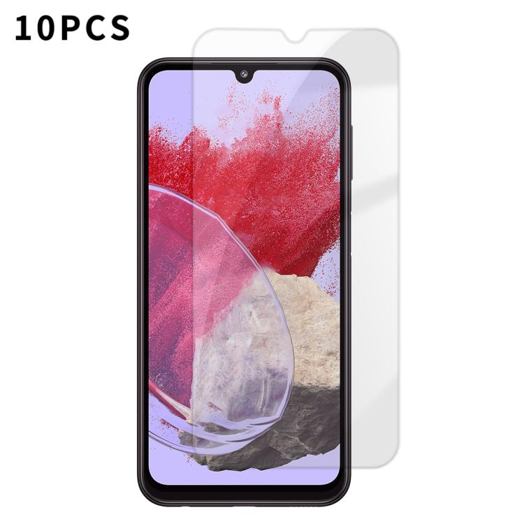 Kalebol 10pcs High-Aluminum Semi-Screen Anti-Fingerprint HD Tempered Glass Film, For Galaxy M47 5G, For Galaxy M56 5G, For Galaxy M55 5G, For Galaxy M34 5G, For Galaxy M54 5G, For Galaxy M14 5G, For Galaxy M53 5G, For Galaxy M33 5G