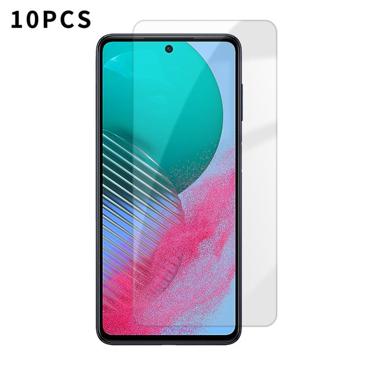 Kalebol 10pcs High-Aluminum Semi-Screen Anti-Fingerprint HD Tempered Glass Film, For Galaxy M47 5G, For Galaxy M56 5G, For Galaxy M55 5G, For Galaxy M34 5G, For Galaxy M54 5G, For Galaxy M14 5G, For Galaxy M53 5G, For Galaxy M33 5G