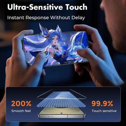 Kalebol 10pcs High-Aluminum Semi-Screen Anti-Fingerprint HD Tempered Glass Film