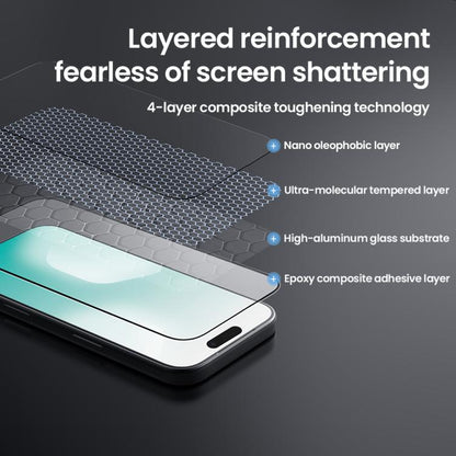 NILLKIN CP+Pro Explosion-proof Tempered Glass Film with Dust-free Cabin, For iPhone 18 Pro / 17 Pro, For iPhone 18 Pro Max / 17 Pro Max, For iPhone 17, For iPhone Air