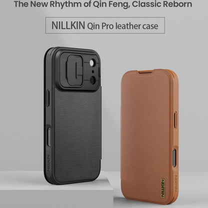 NILLKIN QIN Series Pro Sliding Camera Cover Design Leather Phone Case, For iPhone 17 Pro, For iPhone 17, For iPhone Air