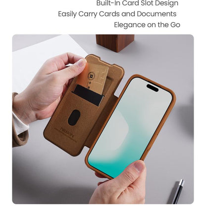 NILLKIN QIN Series Pro Sliding Camera Cover Design Leather Phone Case, For iPhone 17 Pro, For iPhone 17, For iPhone Air