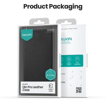 NILLKIN QIN Series Pro Sliding Camera Cover Design Leather Phone Case, For iPhone 17 Pro, For iPhone 17, For iPhone Air