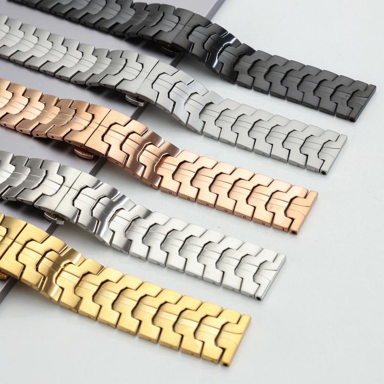 xDfind Butterfly Buckle Stainless Steel Watch Band, 22mm