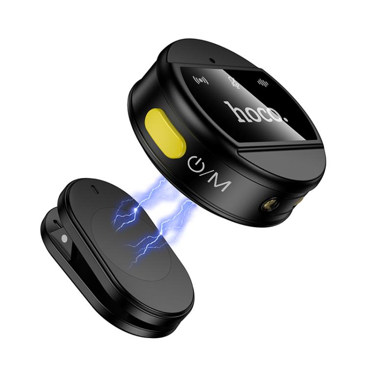 hoco L22 Bright Lavalier Magnetic Wireless Dual Microphone with Charging Case and Receiver