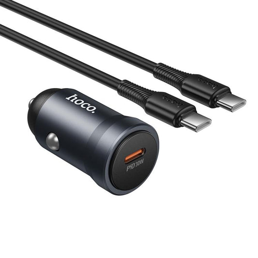 hoco Z62A Energy PD 30W USB-C / Type-C Single Port Car Charger Set with Type-C to Type-C Cable