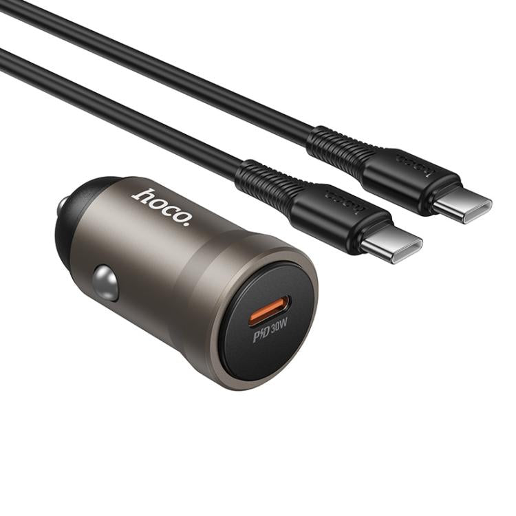 hoco Z62A Energy PD 30W USB-C / Type-C Single Port Car Charger Set with Type-C to Type-C Cable