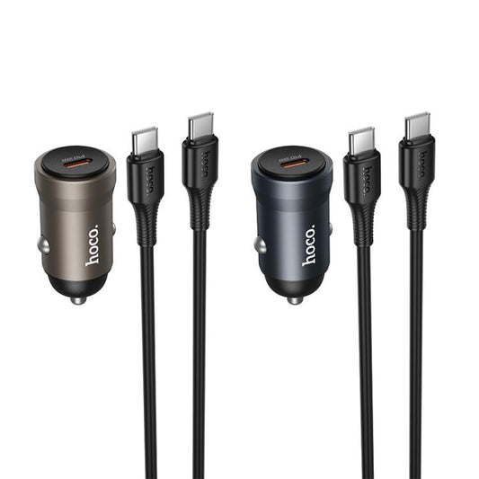 hoco Z62A Energy PD 30W USB-C / Type-C Single Port Car Charger Set with Type-C to Type-C Cable