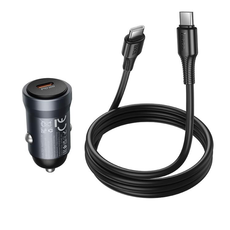 hoco Z62A Energy PD 30W USB-C / Type-C Single Port Car Charger Set with Type-C to Type-C Cable