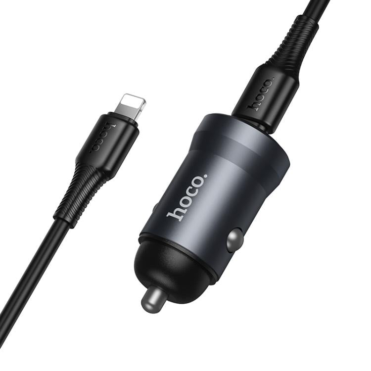 hoco Z62A Energy PD 30W USB-C / Type-C Single Port Car Charger Set with Type-C to 8 Pin Cable