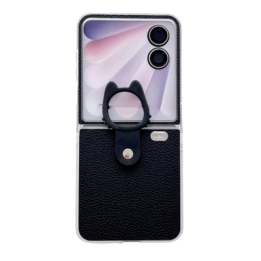 Transparent Frame Jelly PU + PC Phone Case with Ring Holder