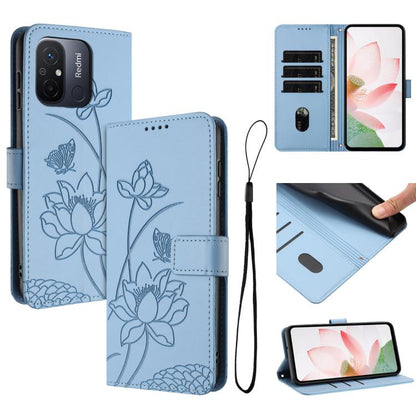 Lotus Embossed Leather Phone Case with Lanyard, For Redmi Note 13 Pro+ Global, For Redmi 12 4G/5G / Note 12R / Poco M6 Pro 5G, For Redmi Note 12 Turbo / Poco F5, For Redmi Note 12S 4G Global, For Redmi Note 12 Pro 4G Global, For Redmi Note 12 4G Global...