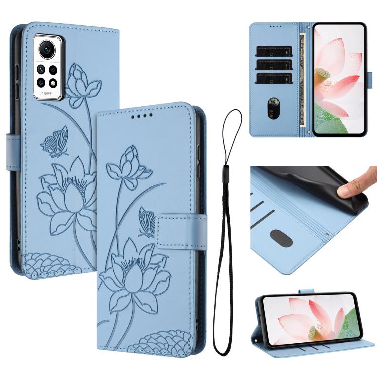 Lotus Embossed Leather Phone Case with Lanyard, For Redmi Note 13 Pro+ Global, For Redmi 12 4G/5G / Note 12R / Poco M6 Pro 5G, For Redmi Note 12 Turbo / Poco F5, For Redmi Note 12S 4G Global, For Redmi Note 12 Pro 4G Global, For Redmi Note 12 4G Global...