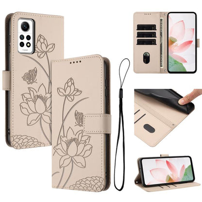 Lotus Embossed Leather Phone Case with Lanyard, For Redmi Note 13 Pro+ Global, For Redmi 12 4G/5G / Note 12R / Poco M6 Pro 5G, For Redmi Note 12 Turbo / Poco F5, For Redmi Note 12S 4G Global, For Redmi Note 12 Pro 4G Global, For Redmi Note 12 4G Global...