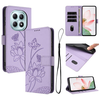 Lotus Embossed Leather Phone Case with Lanyard, For Redmi 15a 5G, For Redmi A7 Pro 4G 171mm, For Redmi Turbo 5 Max / Poco X8 Pro Max 5G, For Redmi Turbo 5 / Poco X8 Pro 5G, For Redmi Note 15 Pro+ Global 5G 163.3mm, For Redmi Note 15 5G / 4G Global 164m...