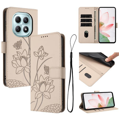 Lotus Embossed Leather Phone Case with Lanyard, For Redmi 15a 5G, For Redmi A7 Pro 4G 171mm, For Redmi Turbo 5 Max / Poco X8 Pro Max 5G, For Redmi Turbo 5 / Poco X8 Pro 5G, For Redmi Note 15 Pro+ Global 5G 163.3mm, For Redmi Note 15 5G / 4G Global 164m...