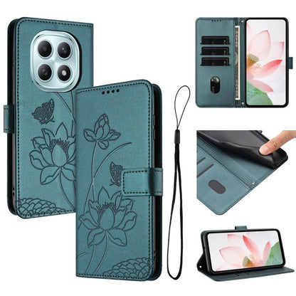 Lotus Embossed Leather Phone Case with Lanyard, For Redmi 15a 5G, For Redmi A7 Pro 4G 171mm, For Redmi Turbo 5 Max / Poco X8 Pro Max 5G, For Redmi Turbo 5 / Poco X8 Pro 5G, For Redmi Note 15 Pro+ Global 5G 163.3mm, For Redmi Note 15 5G / 4G Global 164m...