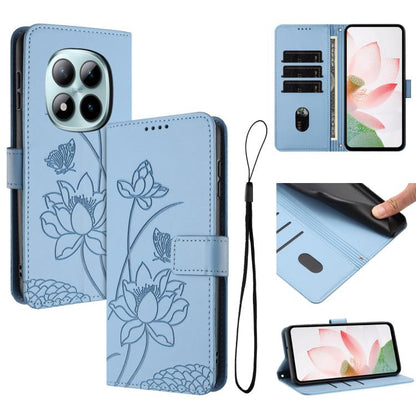 Lotus Embossed Leather Phone Case with Lanyard, For Redmi 15a 5G, For Redmi A7 Pro 4G 171mm, For Redmi Turbo 5 Max / Poco X8 Pro Max 5G, For Redmi Turbo 5 / Poco X8 Pro 5G, For Redmi Note 15 Pro+ Global 5G 163.3mm, For Redmi Note 15 5G / 4G Global 164m...