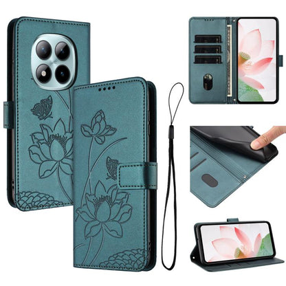Lotus Embossed Leather Phone Case with Lanyard, For Redmi 15a 5G, For Redmi A7 Pro 4G 171mm, For Redmi Turbo 5 Max / Poco X8 Pro Max 5G, For Redmi Turbo 5 / Poco X8 Pro 5G, For Redmi Note 15 Pro+ Global 5G 163.3mm, For Redmi Note 15 5G / 4G Global 164m...