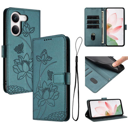 Lotus Embossed Leather Phone Case with Lanyard, For Redmi 15a 5G, For Redmi A7 Pro 4G 171mm, For Redmi Turbo 5 Max / Poco X8 Pro Max 5G, For Redmi Turbo 5 / Poco X8 Pro 5G, For Redmi Note 15 Pro+ Global 5G 163.3mm, For Redmi Note 15 5G / 4G Global 164m...