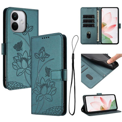 Lotus Embossed Leather Phone Case with Lanyard, For Redmi Note 17 Pro 5G Global 163mm, For Redmi Note 17 Pro+ 5G Global 163mm, For Redmi 17 5G / 4G Global 170mm, For Redmi Note 17 4G Global 171mm, For Redmi 15a 5G, For Redmi A7 Pro 4G 171mm            ...