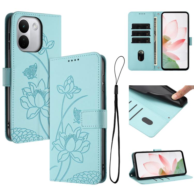 Lotus Embossed Leather Phone Case with Lanyard, For Redmi Note 17 Pro 5G Global 163mm, For Redmi Note 17 Pro+ 5G Global 163mm, For Redmi 17 5G / 4G Global 170mm, For Redmi Note 17 4G Global 171mm, For Redmi 15a 5G, For Redmi A7 Pro 4G 171mm            ...