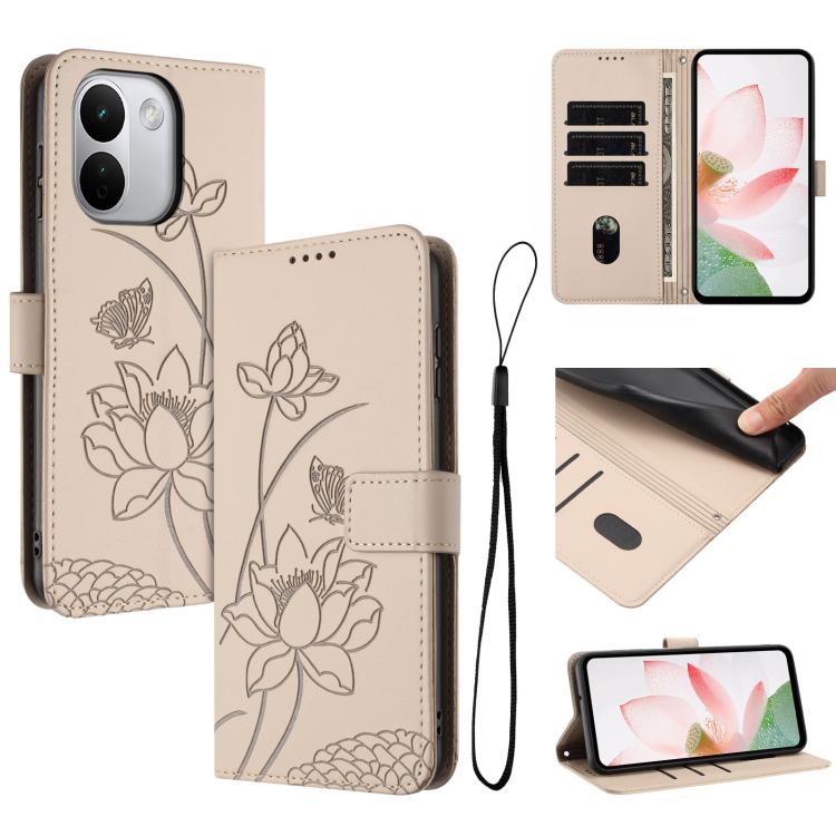 Lotus Embossed Leather Phone Case with Lanyard, For Redmi Note 17 Pro 5G Global 163mm, For Redmi Note 17 Pro+ 5G Global 163mm, For Redmi 17 5G / 4G Global 170mm, For Redmi Note 17 4G Global 171mm, For Redmi 15a 5G, For Redmi A7 Pro 4G 171mm            ...