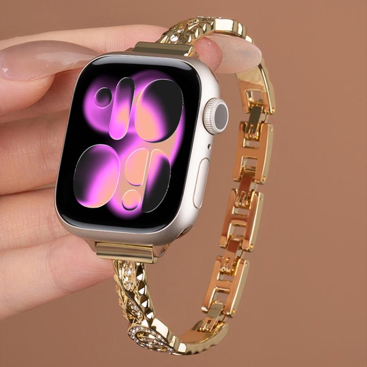 xDfind Thin Bracelet Diamond Metal Stainless Steel Watch Band, For Apple Watch 42 / 44 / 45 / 46 / 49mm, For Apple Watch 38 / 40 / 41 / S10 42mm