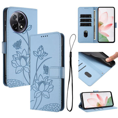 Lotus Embossed Leather Phone Case with Lanyard, For Tecno Camon 40 4G, For Tecno Camon 40 Pro 5G, For Tecno Spark 30C 5G / Pop 9 5G, For Tecno Spark Go 1 / Go 2025 / Go 1S, For Tecno Camon 30S / 30S Pro, For Tecno Pova 6 Neo 5G / Spark 30 5G           ...