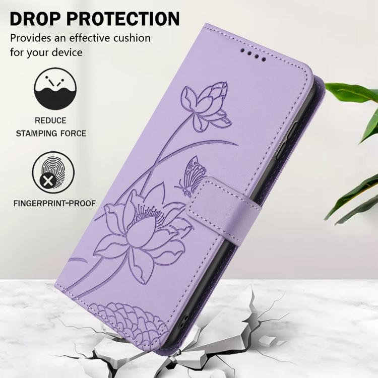 Lotus Embossed Leather Phone Case with Lanyard, For Tecno Camon 40 4G, For Tecno Camon 40 Pro 5G, For Tecno Spark 30C 5G / Pop 9 5G, For Tecno Spark Go 1 / Go 2025 / Go 1S, For Tecno Camon 30S / 30S Pro, For Tecno Pova 6 Neo 5G / Spark 30 5G           ...