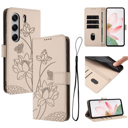 Lotus Embossed Leather Phone Case with Lanyard, For Tecno Camon 40 4G, For Tecno Camon 40 Pro 5G, For Tecno Spark 30C 5G / Pop 9 5G, For Tecno Spark Go 1 / Go 2025 / Go 1S, For Tecno Camon 30S / 30S Pro, For Tecno Pova 6 Neo 5G / Spark 30 5G           ...