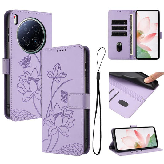 Lotus Embossed Leather Phone Case with Lanyard, For Tecno Camon 40 Premier, For Tecno Camon 40 4G, For Tecno Camon 40 Pro 5G, For Tecno Spark 30C 5G / Pop 9 5G, For Tecno Spark Go 1 / Go 2025 / Go 1S, For Tecno Camon 30S / 30S Pro                      ...