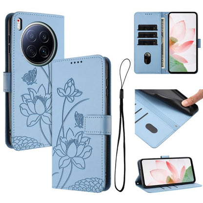 Lotus Embossed Leather Phone Case with Lanyard, For Tecno Camon 40 Premier, For Tecno Camon 40 4G, For Tecno Camon 40 Pro 5G, For Tecno Spark 30C 5G / Pop 9 5G, For Tecno Spark Go 1 / Go 2025 / Go 1S, For Tecno Camon 30S / 30S Pro                      ...