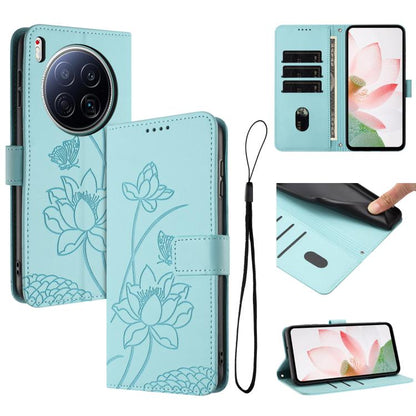 Lotus Embossed Leather Phone Case with Lanyard, For Tecno Camon 40 Premier, For Tecno Camon 40 4G, For Tecno Camon 40 Pro 5G, For Tecno Spark 30C 5G / Pop 9 5G, For Tecno Spark Go 1 / Go 2025 / Go 1S, For Tecno Camon 30S / 30S Pro                      ...