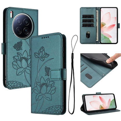 Lotus Embossed Leather Phone Case with Lanyard, For Tecno Camon 40 Premier, For Tecno Camon 40 4G, For Tecno Camon 40 Pro 5G, For Tecno Spark 30C 5G / Pop 9 5G, For Tecno Spark Go 1 / Go 2025 / Go 1S, For Tecno Camon 30S / 30S Pro                      ...
