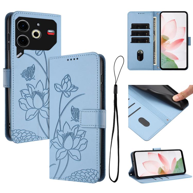 Lotus Embossed Leather Phone Case with Lanyard, For Tecno Camon 40 4G, For Tecno Camon 40 Pro 5G, For Tecno Spark 30C 5G / Pop 9 5G, For Tecno Spark Go 1 / Go 2025 / Go 1S, For Tecno Camon 30S / 30S Pro, For Tecno Pova 6 Neo 5G / Spark 30 5G           ...