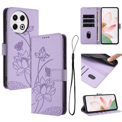 Lotus Embossed Leather Phone Case with Lanyard, For Tecno Camon 40 4G, For Tecno Camon 40 Pro 5G, For Tecno Spark 30C 5G / Pop 9 5G, For Tecno Spark Go 1 / Go 2025 / Go 1S, For Tecno Camon 30S / 30S Pro, For Tecno Pova 6 Neo 5G / Spark 30 5G           ...