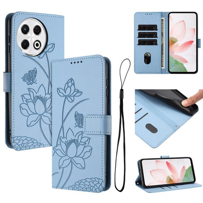Lotus Embossed Leather Phone Case with Lanyard, For Tecno Camon 40 4G, For Tecno Camon 40 Pro 5G, For Tecno Spark 30C 5G / Pop 9 5G, For Tecno Spark Go 1 / Go 2025 / Go 1S, For Tecno Camon 30S / 30S Pro, For Tecno Pova 6 Neo 5G / Spark 30 5G           ...