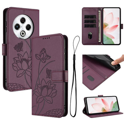 Lotus Embossed Leather Phone Case with Lanyard, For Tecno Camon 40 4G, For Tecno Camon 40 Pro 5G, For Tecno Spark 30C 5G / Pop 9 5G, For Tecno Spark Go 1 / Go 2025 / Go 1S, For Tecno Camon 30S / 30S Pro, For Tecno Pova 6 Neo 5G / Spark 30 5G           ...