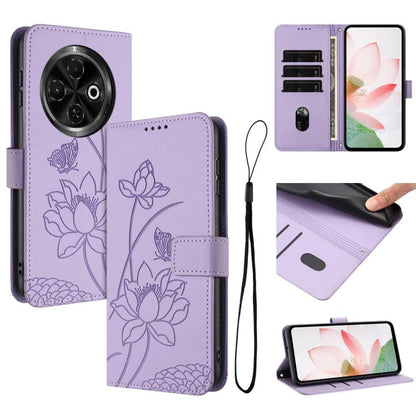 Lotus Embossed Leather Phone Case with Lanyard, For Tecno Camon 40 4G, For Tecno Camon 40 Pro 5G, For Tecno Spark 30C 5G / Pop 9 5G, For Tecno Spark Go 1 / Go 2025 / Go 1S, For Tecno Camon 30S / 30S Pro, For Tecno Pova 6 Neo 5G / Spark 30 5G           ...