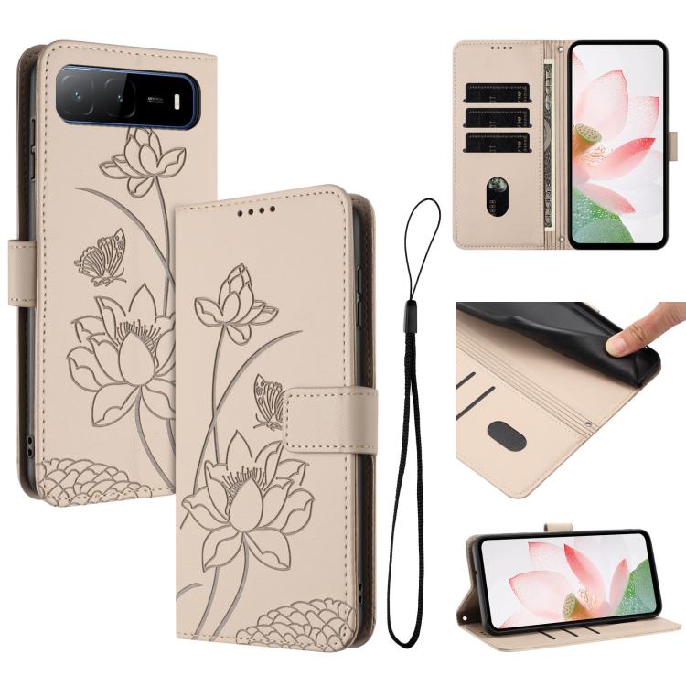 Lotus Embossed Leather Phone Case with Lanyard, For Tecno Camon 40 4G, For Tecno Camon 40 Pro 5G, For Tecno Spark 30C 5G / Pop 9 5G, For Tecno Spark Go 1 / Go 2025 / Go 1S, For Tecno Camon 30S / 30S Pro, For Tecno Pova 6 Neo 5G / Spark 30 5G           ...
