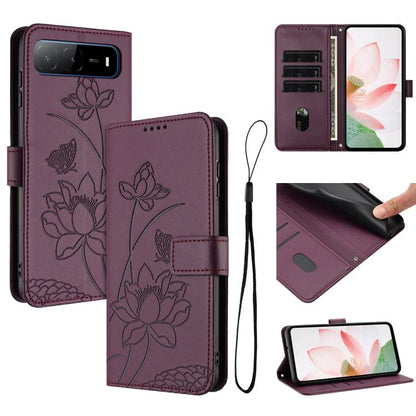 Lotus Embossed Leather Phone Case with Lanyard, For Tecno Camon 40 4G, For Tecno Camon 40 Pro 5G, For Tecno Spark 30C 5G / Pop 9 5G, For Tecno Spark Go 1 / Go 2025 / Go 1S, For Tecno Camon 30S / 30S Pro, For Tecno Pova 6 Neo 5G / Spark 30 5G           ...