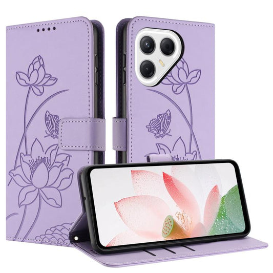 Lotus Embossed Leather Phone Case with Lanyard, For Tecno Pova 8 5G, For Tecno Spark 50 5G, For Tecno Spark 50 4G, For Tecno Camon 50 Pro 4G, For Tecno Camon 50 4G, For Tecno Spark Go 3, For Tecno Pova Slim, For Tecno Spark 40C, For Tecno Pova 7 Pro   ...