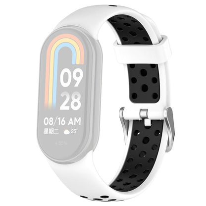 xDfind Metal Plug Two Color Silicone Watch Band, For Xiaomi Smart Band 11 / 10 / 9 / 8