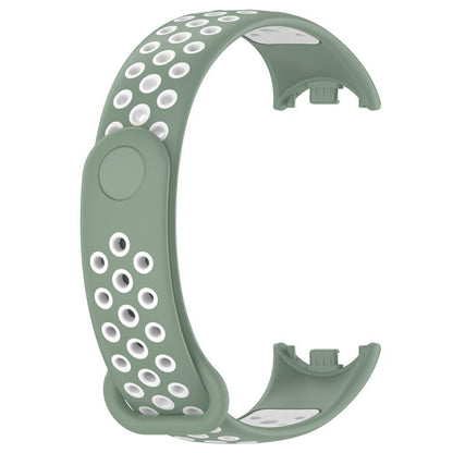 xDfind Reverse Buckle Two Color Silicone Sports Watch Band, For Xiaomi Smart Band 11 / 10 / 9 / 8