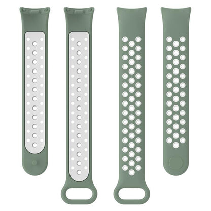 xDfind Reverse Buckle Two Color Silicone Sports Watch Band, For Xiaomi Smart Band 11 / 10 / 9 / 8